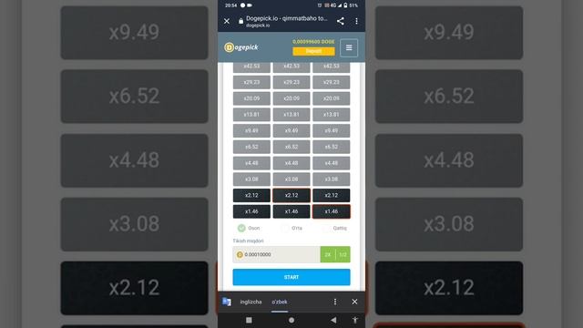 Sarmoyasiz Saytdan DOGE ishlash 1 soatda 0.00125000 смотреть онлайн