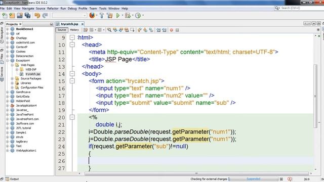 Exception handling in jsp and java in hindi-Lec-6(1)(exception handling in java and jsp) смотреть онлайн