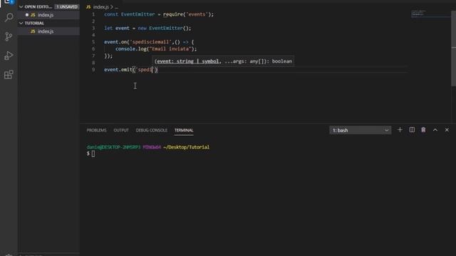 Tutorial ITA - Come gestire eventi in Node.js con EventEmitter смотреть онлайн