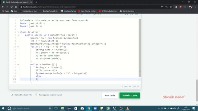 Directories and Maps Hacker Rank solution in java | Day-08 challenge смотреть онлайн
