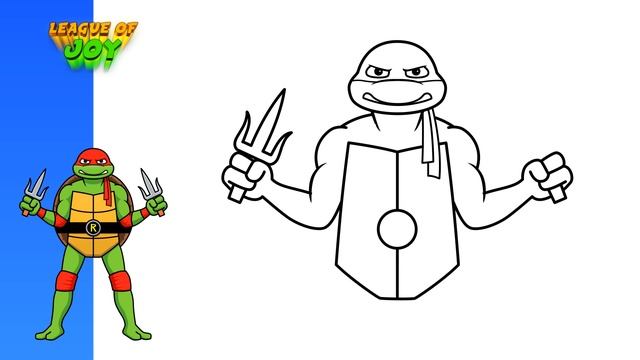 How to DRAW RAPHAEL - Teenage Mutant Ninja Turtles смотреть онлайн