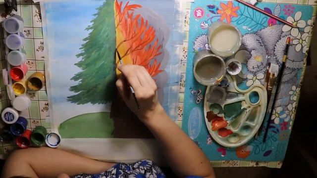 Как нарисовать рисунок(плакат) на тему "Пожарной безопасности" "Берегите лес!"/"Бережіть ліс!" смотреть онлайн