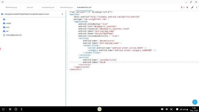 Link activity with using Intent| aide-ide for android tutorials 05 смотреть онлайн
