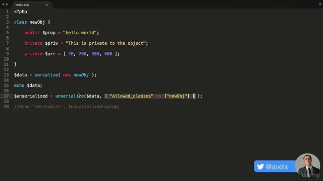 11 Unserialize filtering PHP 7 смотреть онлайн