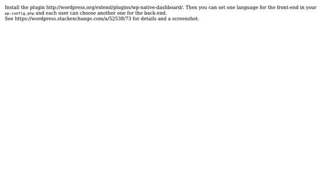 Wordpress: Localization: I want the backend: english and frontend in defined language смотреть онлайн