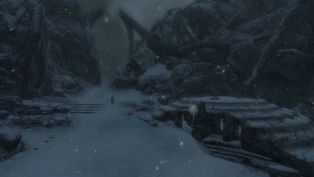 Skyrim night music & snow ambience смотреть онлайн