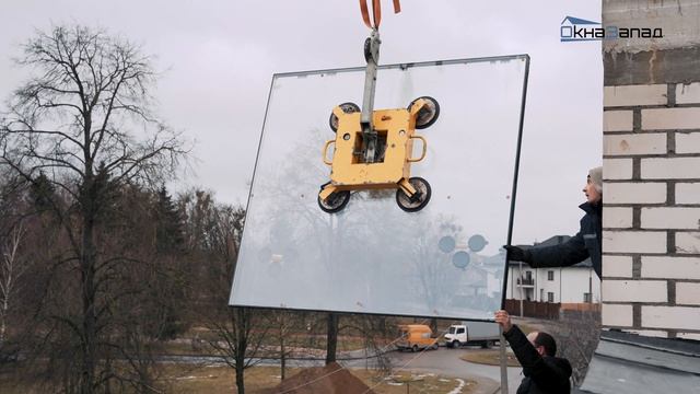 Панорамные окна из премиального профиля VEKA и алюминия ALURON в центре Гродно от ОкнаЗапад. смотреть онлайн
