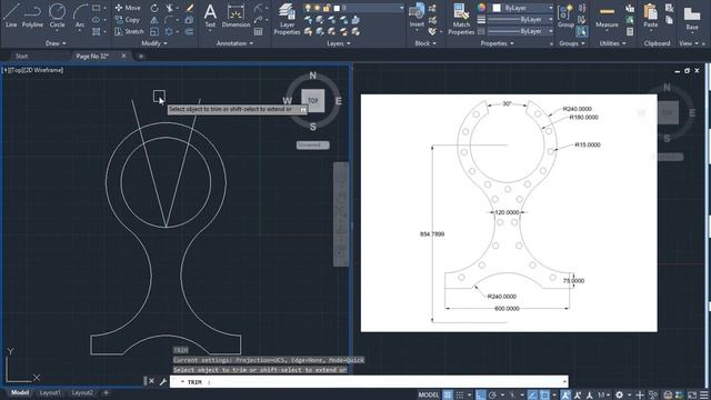AutoCAD Drawings | AutoCAD Exercises Part 32 смотреть онлайн