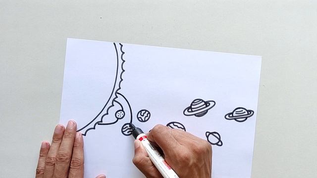 How to draw solar system diagram drawing | Diagram Of Solar System Easy | YoKidz Channel смотреть онлайн