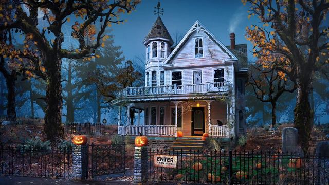 Haunted House Halloween Ambience - 3 Hours of Relaxing Spooky Sounds and White Noise смотреть онлайн