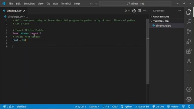 Python-Tkinter | Create first GUI Application using Python-Tkinter | Python Tkinter Basic Program. смотреть онлайн