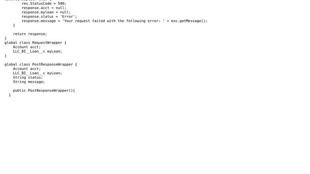 Salesforce: Apex Rest Wrapper - Error Attempt to de-reference a null object смотреть онлайн