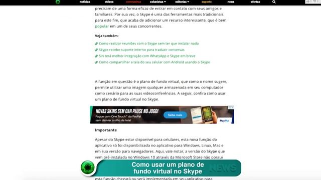 Como usar um plano de fundo virtual no Skype смотреть онлайн