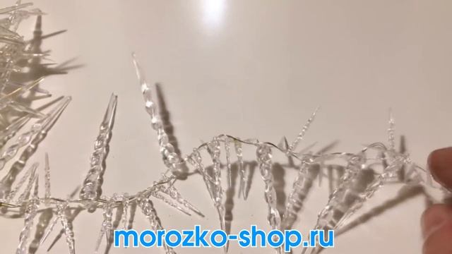 Электрогирлянда СОСУЛЬКИ-ИГОЛОЧКИ, 13 тёплых белых LED-огней, 120 см, таймер, батарейки 482046 смотреть онлайн