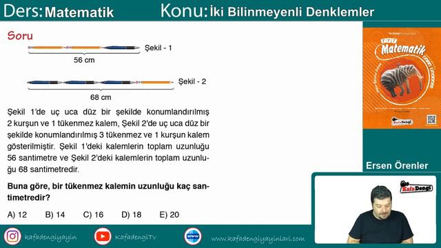 TYT Matematik Ders #13 İki Bilinmeyenli Denklemler - Ersen Örenler