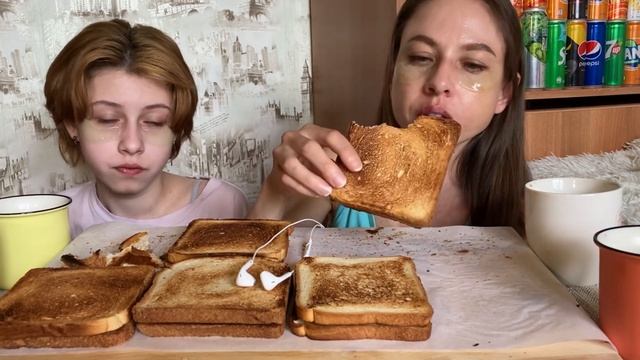 МУКБАНГ?СЕНДВИЧИ НА ЗАВТРАК/С СЫРОМ И КАРБОНАДОМ/??♀️ЕДЕМ НА СОРЕВНОВАНИЯ/MUKBANG