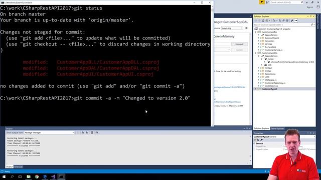 Building a REST API in NET Core | S3P7 | Short intro to using git in the Command Prompt смотреть онлайн