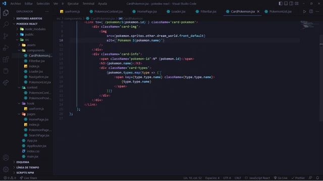 Crea una Pokedex con React - Context Api | Práctica para principiantes смотреть онлайн