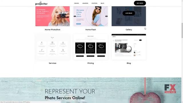Projector - Photographer Portfolio Multihome WordPress Theme TMT Fran смотреть онлайн