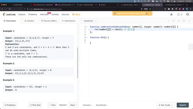 [Español] Combination Sum - Leetcode 39 - BackTracking - Typescript/Javascript смотреть онлайн