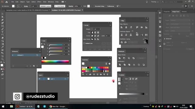 Tutorial Mengatur Workspace di Adobe Illustrator смотреть онлайн