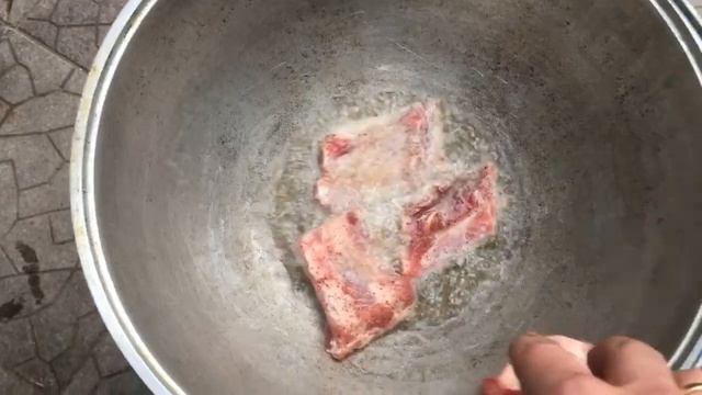 Оджахури - с рёбрышками в казане. Ribs With Potatoes. Rippchen Mit Kartoffeln