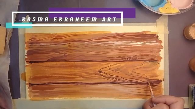 Gouache painting wood texture tutorial смотреть онлайн