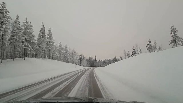 Driving In Finland. Salla - Rovaniemi   January 5. 2022