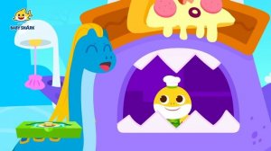 Yum Yum! Baby Shark Cooks Delicious Pizza for Hungry Dinosaur | Story for Kids | Baby Shark Officia