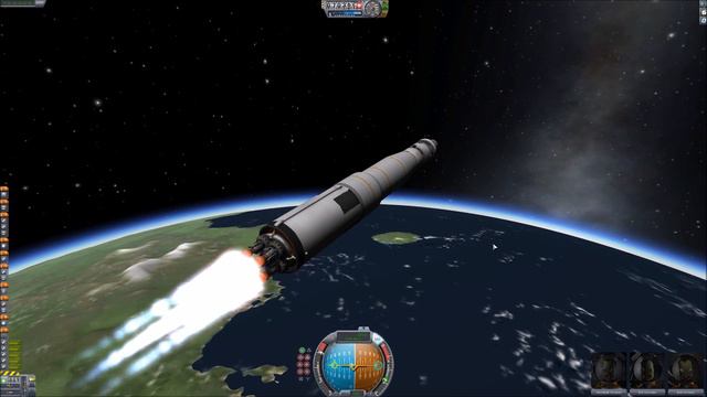KSP Saturn V Launch Into Orbit (Stock parts + Unedited video) смотреть онлайн
