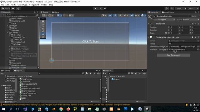 Подсветка попаданий по врагам и в игрока Уроки Unity3D #29 смотреть онлайн