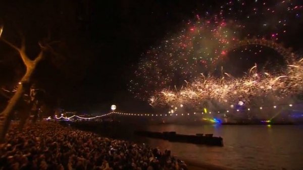 Новогодний фейерверк в Лондоне 2017. Allvideo.