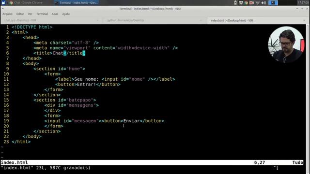 Criando um batepapo com websockets, Flask e Socket.io - Parte 1 смотреть онлайн