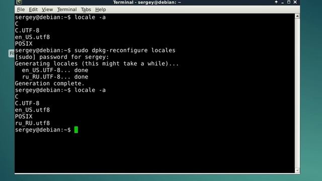 How to install or change locale in Debian смотреть онлайн