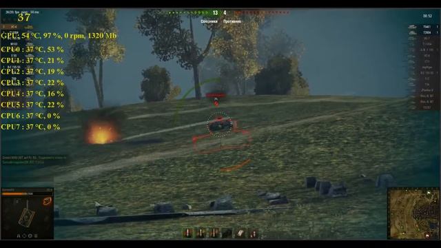 Тест: World of Tanks 0.9.6 (FX 8320@4.2GHz+HD 7850) смотреть онлайн