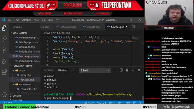 Fundamentos PHP - Live 04 - Include, Require, Funções para Array, Funções em PHP смотреть онлайн