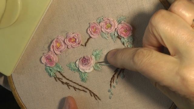 Rose Embroidery Flower Heart - Flower Design