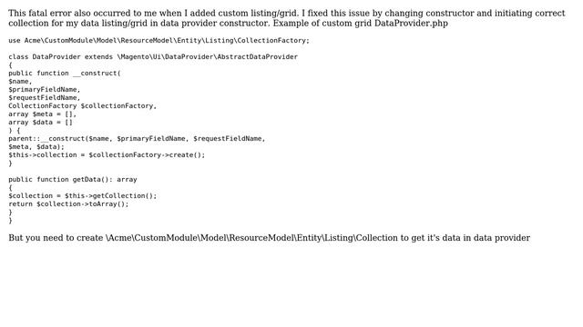 Magento 2 Impossible To Trace Admin Grid Error: Fatal error: Method... смотреть онлайн