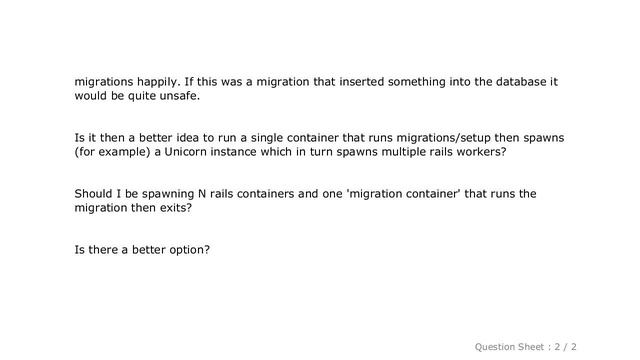 MySQL : Running migrations with Rails in a Docker container with multiple container instances смотреть онлайн