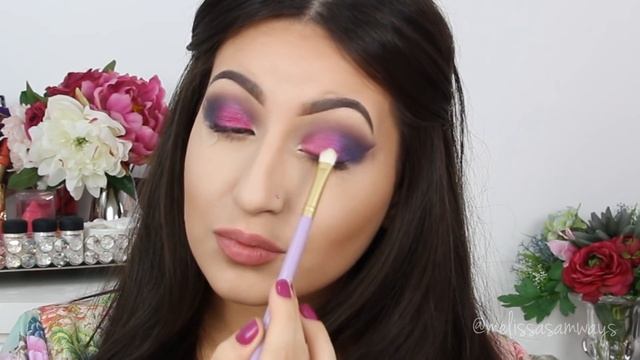 ♡ Pink, Violet and Black Smokey Eye | Bright & Colorful Makeup TUTORIAL ♡ (English) смотреть онлайн