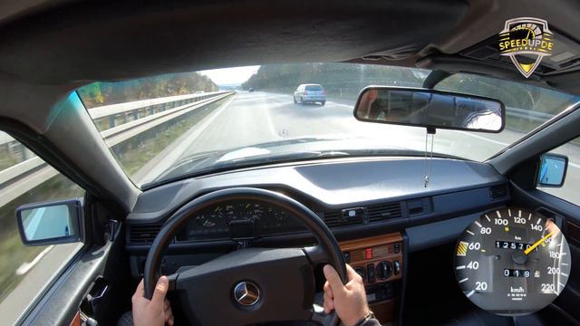 Mercedes Benz W124 300 CE 179 HP TOPSPEED ON GERMAN AUTOBAHN (NO LIMIT) By SpeedUpDE