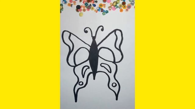 Просто рисуем / Как Нарисовать Бабочку/ Раскраски Малышам. смотреть онлайн