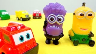 Видео для детей - Миньон и машинки - Бетономешалка, Мусоровоз, Грузовичок.mp4 смотреть онлайн
