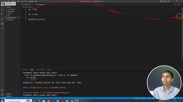 Python Tutorial: Python Type Casting Tutorial for Beginners in Hindi | edutika смотреть онлайн