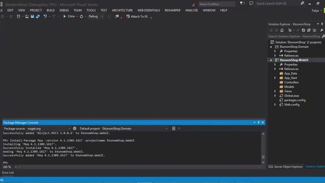 Создание интернет-магазина на ASP.NET MVC5 - Часть 1.1 смотреть онлайн