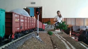 Макет сортировочной горки.