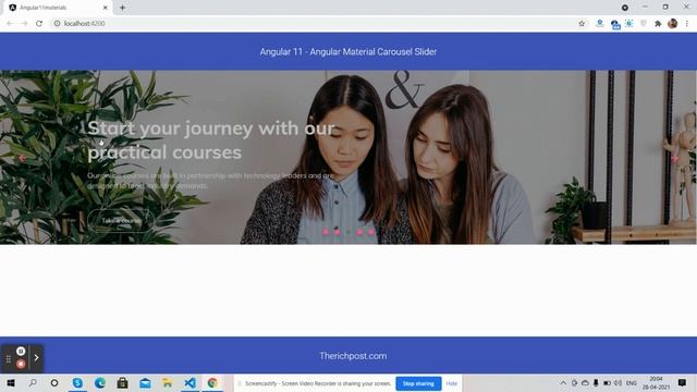 Angular 11 - Angular Material Carousel Working Demo смотреть онлайн