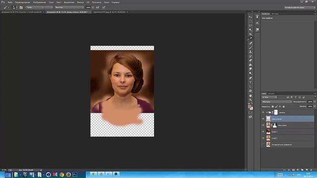 Портрет по фото/техника быстрой имитации масла. Часть 2