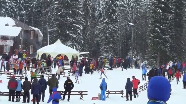 Праздничный дух Новогодней лыжной гонки в Верхошижемье 28.12.2016. смотреть онлайн