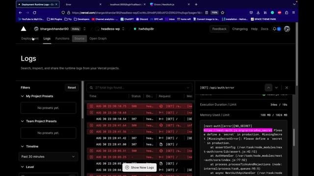 Fix NO_SECRET warning by Next-Auth on Vercel | [next-auth][error][NO_SECRET] смотреть онлайн